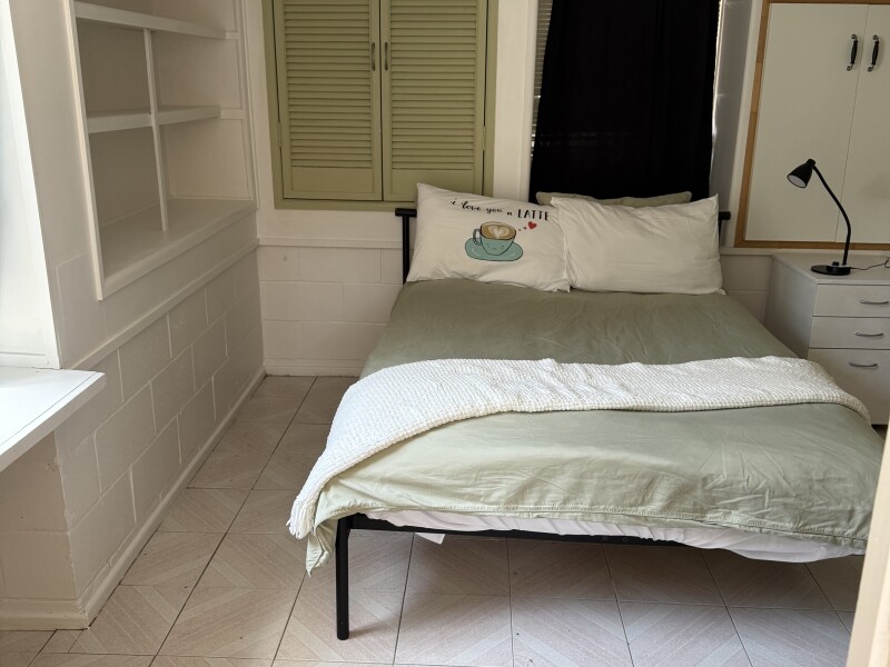 Large space with double bed