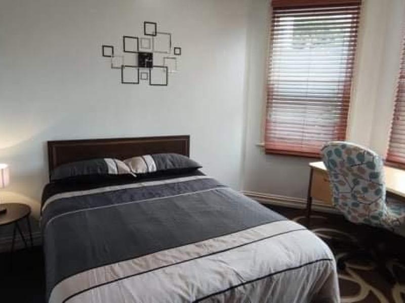 Room with double bed