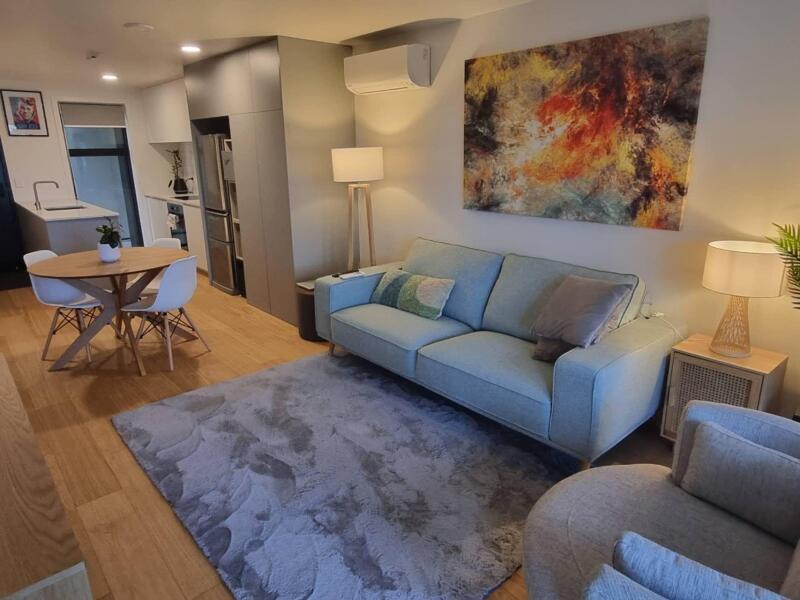 Living room and kitchen