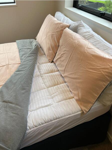 Lovely comfortable bedding with mattress topper for extra comfort