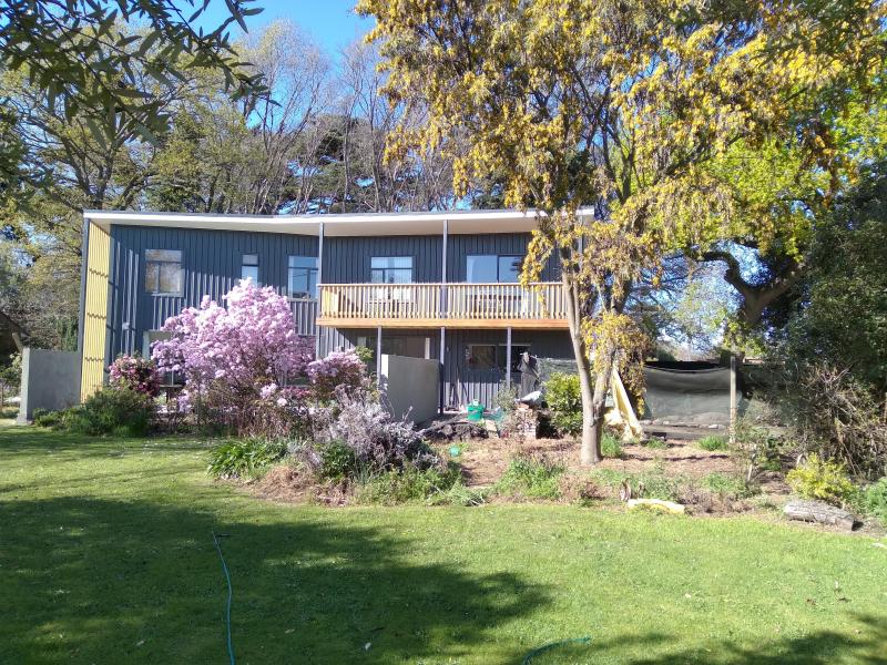warm sunny house with woodturner for winter warmth 