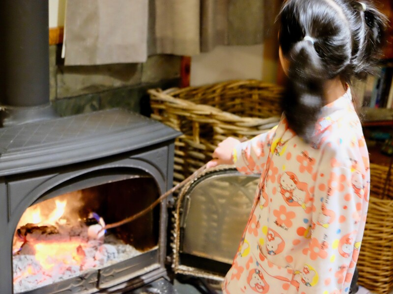 Me roasting a marshmallow for the first time